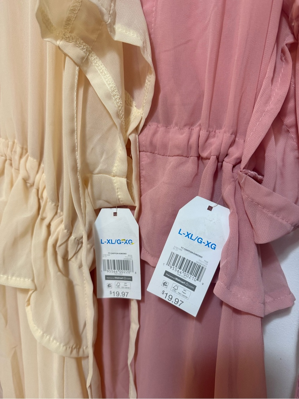 Time and Tru Pink and Cream Swim Coverup Set - Picture 2 of 4